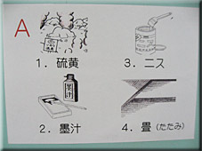 スティック型嗅覚検査の設問(四者択一)